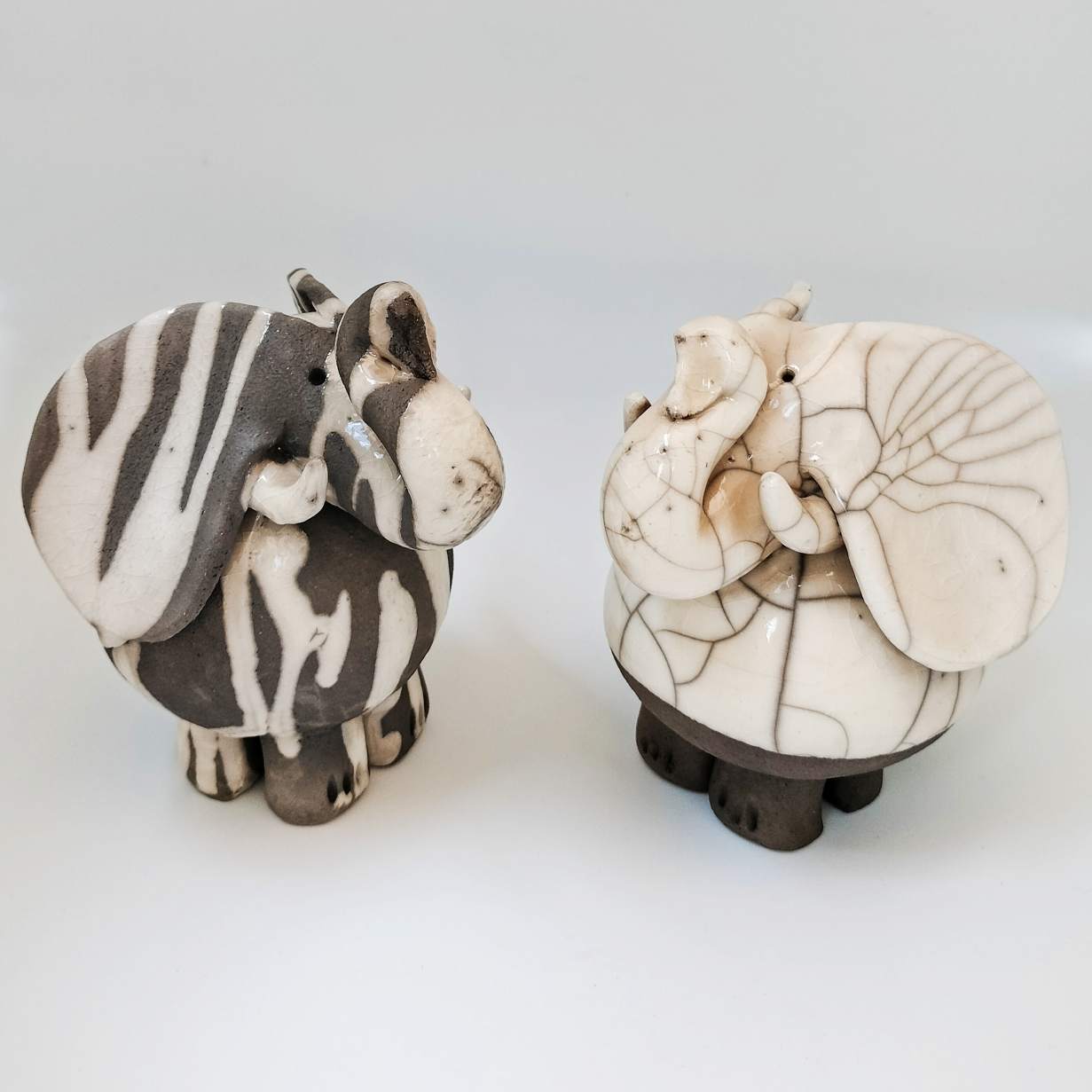 Ceramiche di Vezio - Ceramiche Raku - Elefante h. cm 14 circa